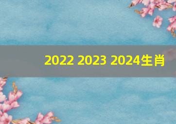 2022 2023 2024生肖